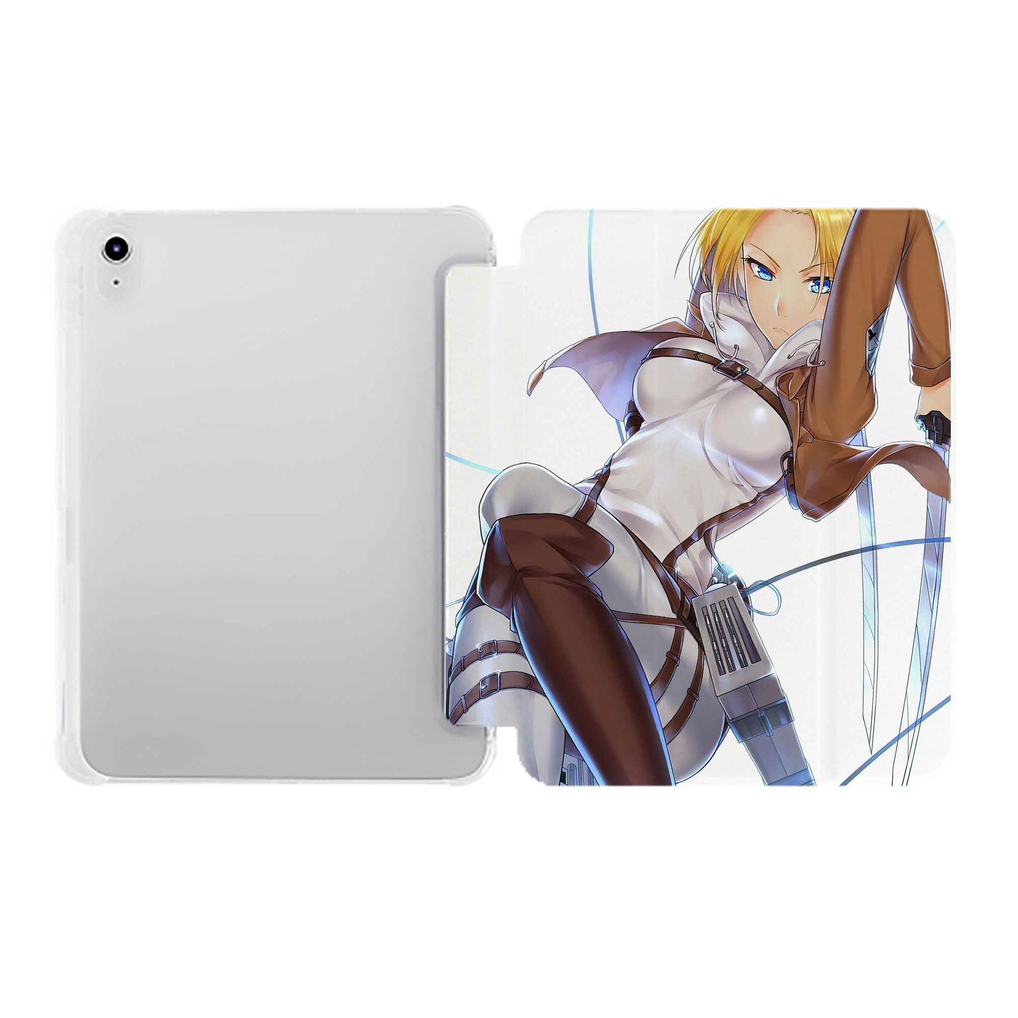 （画像用） 進撃の巨人 Attack on Titan IPad ケース ペン収納付き 三つ折りスタンド PUレザー×シリコン 対応機種9.5/10.5/10.9インチ